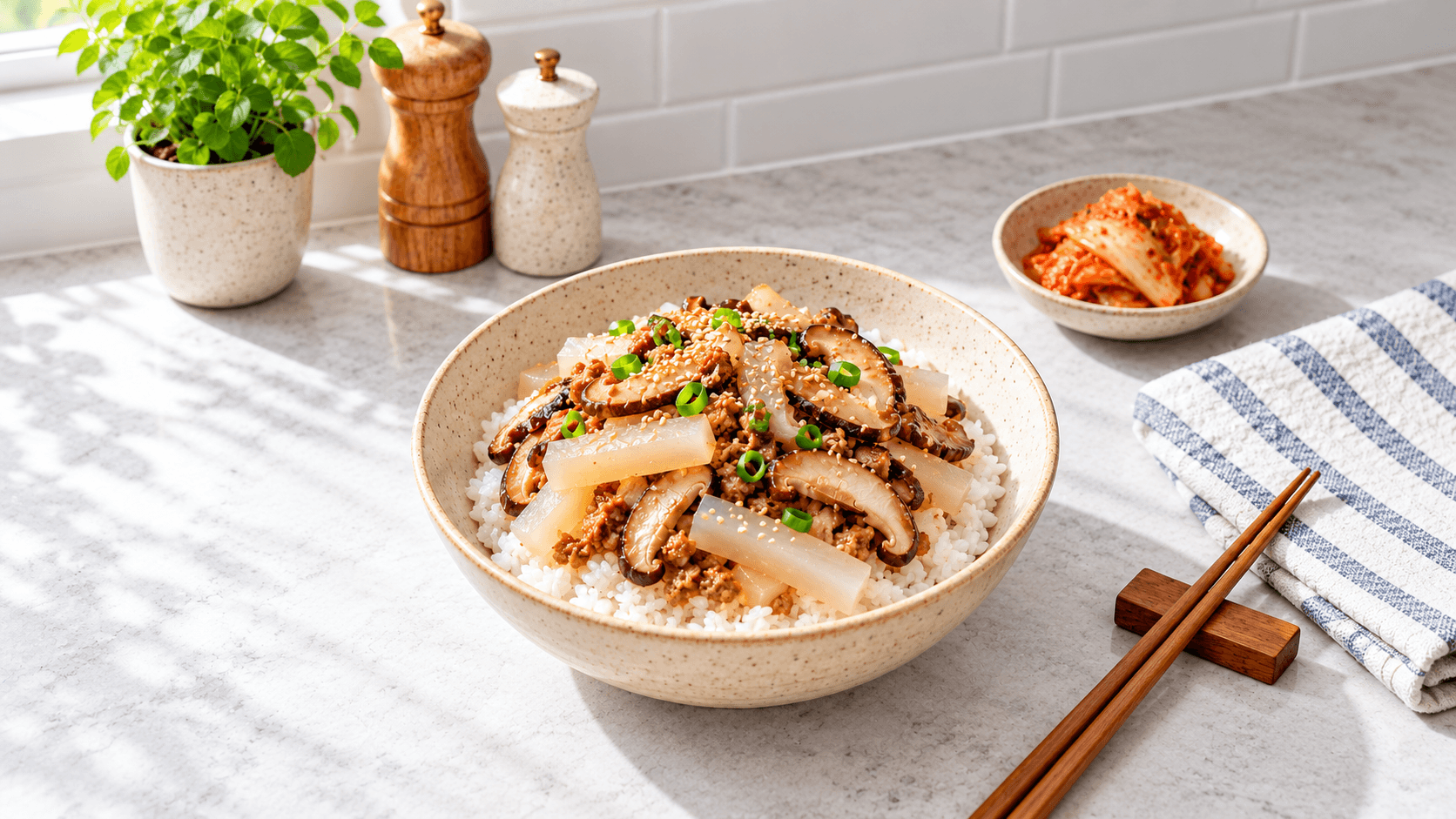 청포묵 덮밥