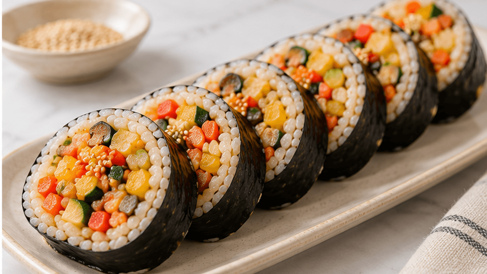 채소볶음 김밥