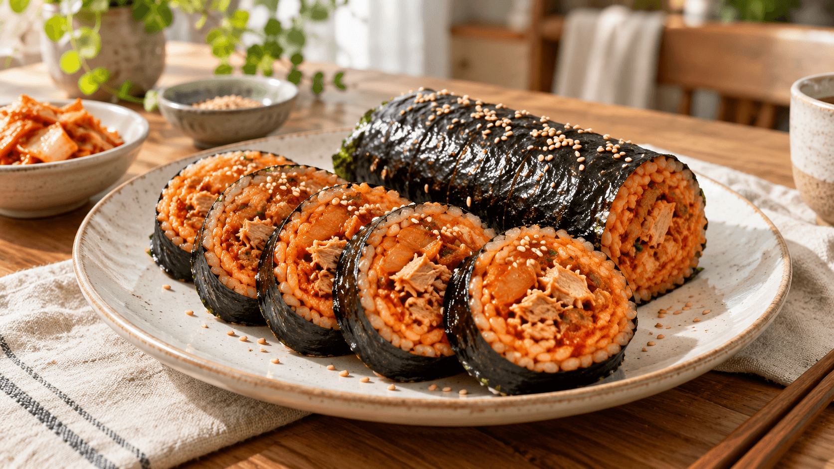 참치 김치볶음 김밥