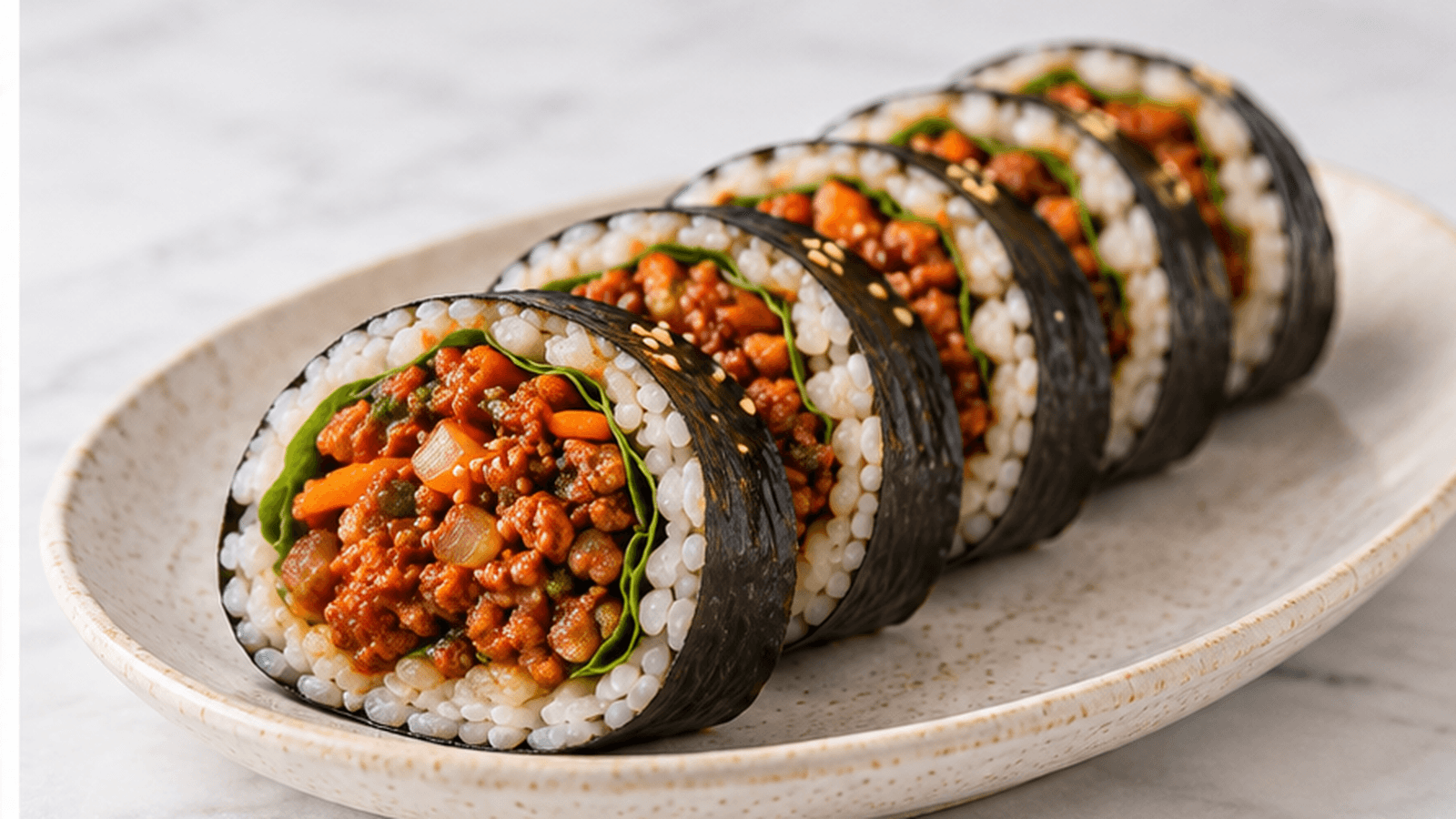 비건 민찌볶음 김밥